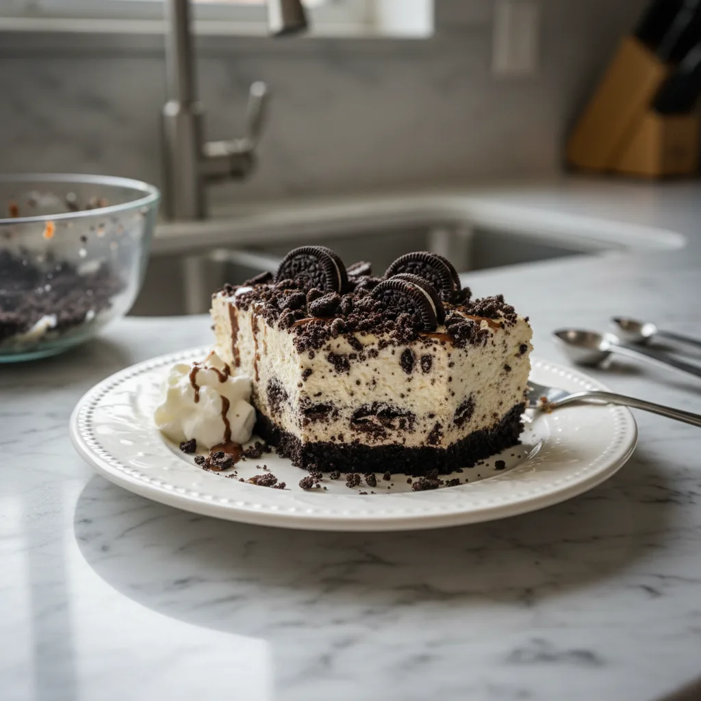 Creamy No Bake Oreo Cheesecake Delight